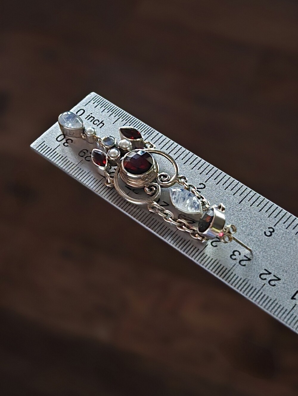 Nicky Butler Garnet & Moonstone 925 Sterling Silver Earrings Designer NB 3" - Picture 9 of 9